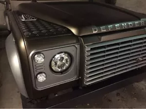 PAAR LED SCHEINWERFER 7" PUNKT E MARKIERT CHROM LAND ROVER DEFENDER 90 110 - Bild 1 von 7