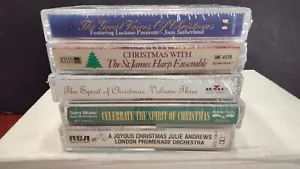 Group of 5 NIP Christmas Songs Cassette Tapes - Sealed - Picture 1 of 12
