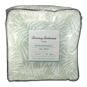 Tommy Bahama Art of Palms 3 Piece FULL / QUEEN Comforter Set SPRING GREEN - $350 - Picture 1 of 10