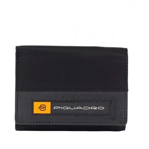 PIQUADRO PQ-BIOS Hombre Cartera Cartera Cartera Cartera Negra - Imagen 1 de 6