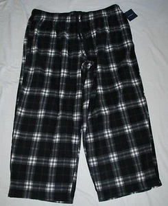 NWT Croft & Barrow, Big & Tall, fleece sleepwear loungewear-Black-whitecheck 4XB - Picture 1 of 3