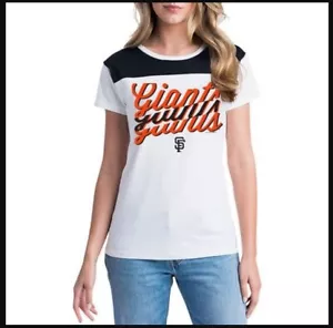 SAN FRANCISCO GIANTS Tee women's BRAND NEW MLB LICENSED white Large t shirt SF L - Picture 1 of 1