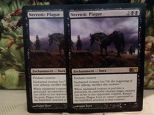 👍 FREE SHIPPING NECROTIC PLAGUE X2 MTG NM MAGIC THE GATHERING
