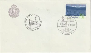 1988 FDC Libertas San Marino Pradal Marino Feria Sello-Riccione MF120940 - Imagen 1 de 1