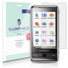 iLLumiShield Matte Screen Protector w Anti-Glare/Print 3x for Samsung Omnia