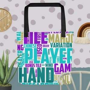 Mahjong Chinese Tile Game Tote bag - Picture 1 of 4
