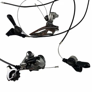 VTG Shimano Exage 400 LX Front Rear Derailer Deore XT SIS 7S Levers Set Complete - Picture 1 of 12