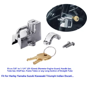 7/8" Universal Helmet Lock Anti-Theft Security for Harley Sportster XL 883 1200 - Picture 1 of 9