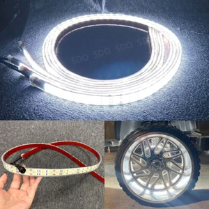 4pcs 5FT White Dual Row LED Strip Underglow Lights for Truck 17.5'' Wheel Lights - Imagen 1 de 7