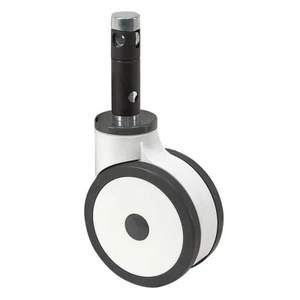 5" x 7/16" Rhombus Swivel Round Stem Caster w/ Total Brake 1-4444 - Picture 1 of 1