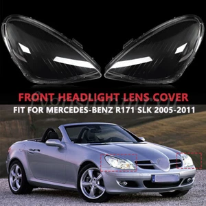 For Mercedes-Benz SLK R171 2005-2011 Front Clear Headlight Lens Cover Left&Right - Picture 1 of 10