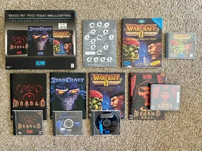 Rare 1998 PC Blizzard Game of the Year Collection: Complete in Big Box w/Extras - Image 1 of 4