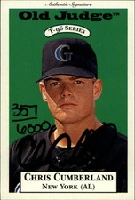 1996 Signature Rookies Old Judge Signatures #8 Chris Cumberland AUTO /6000