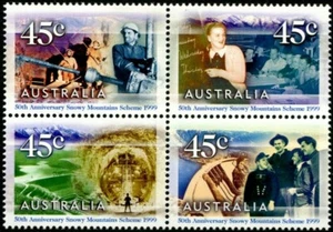 1999 Australia 50th Anniversary Of Snowy Mountains Scheme Block Of 4 MNH, Clean - Bild 1 von 1