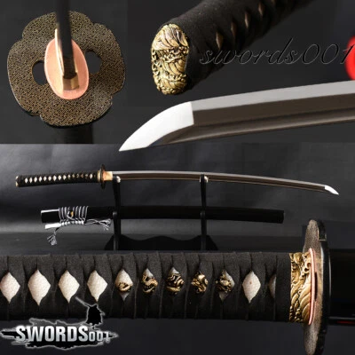 Auténtica Katana Cuero Genuino Tsukamaki Espada Samurai Japonesa Acero 1095 Foto 1 de 4