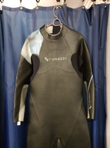 Typhoon Trisuit in Black with Blue/White stripes - Size 2XL - Picture 1 of 3
