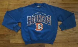 Vintage 1970s Denver Broncos Pullover Crewneck Sweatshirt Youth Sz 16/18 - Picture 1 of 4