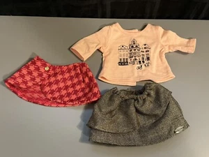 American Girl Winter Sight Seeing Outfit Skirt Shirt Scarf Shawl Clothes Lot - Picture 1 of 10