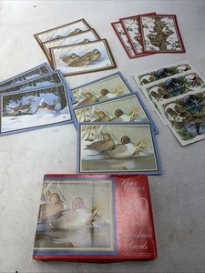 VINTAGE Wildlife UNBENUTZTE WEIHNACHTSKARTEN MIT UMSCHLÄGEN IN BOX, NEUER ALTER BESTAND - Bild 1 von 9