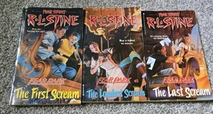 RL Stine Fear Street Park trilogy book series first loudest last scream Set - Imagen 1 de 12