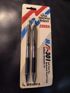 Zebra 301 M/F Ballpoint Pen & Mechanical Pencil Set 0.5mm & 0.7mm NOS - Picture 1 of 2
