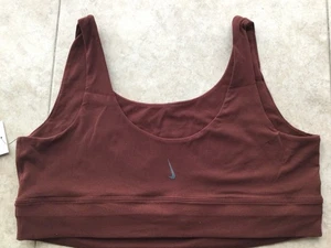 $ 50 Neu mit Etikett Nike Damen Yoga Training DRI-FIT Sport BH braun Größe 1X - Bild 1 von 14