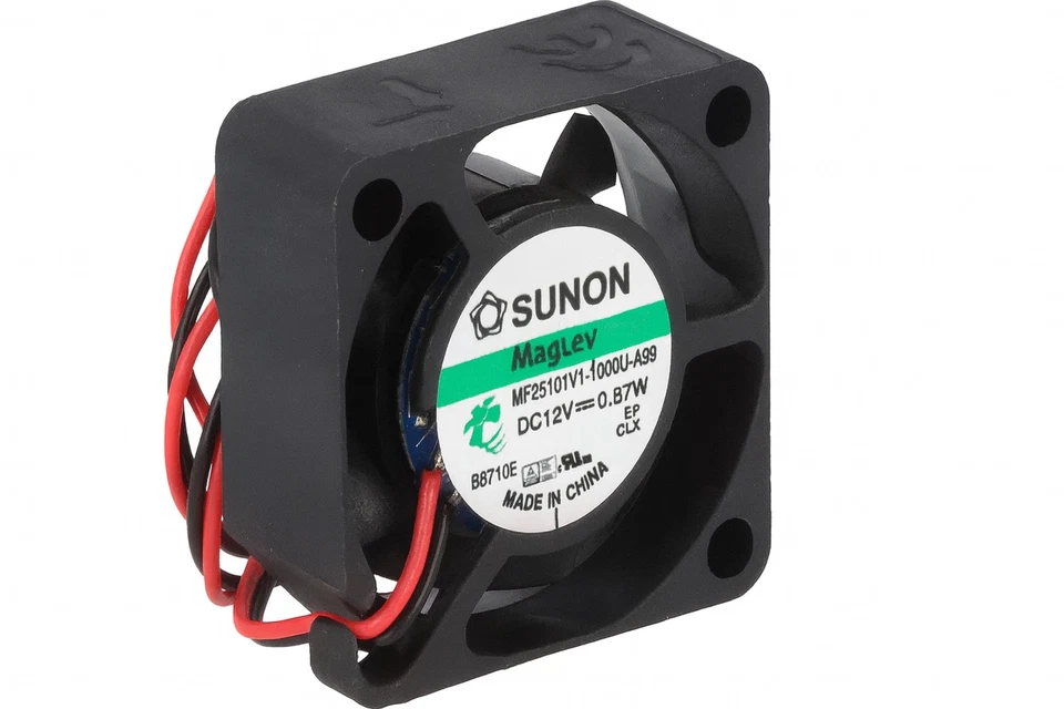 Sunon Lüfter 25x25x10mm MF25101V1-A99 DC 12V 14000 U/min 26dBA Vapolager 2 Litze - Bild 1 von 1