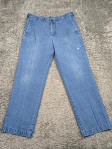 Vintage Haggar Straight Leg Jeans Herren Größe 36x30 Blau Denim Baumwolle Arbeit Getragen - Bild 1 von 15