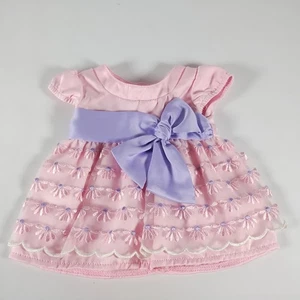 Abito bambina americana bitty ricamo fiocco rosa viola fiori e fiocchi - Foto 1 di 10