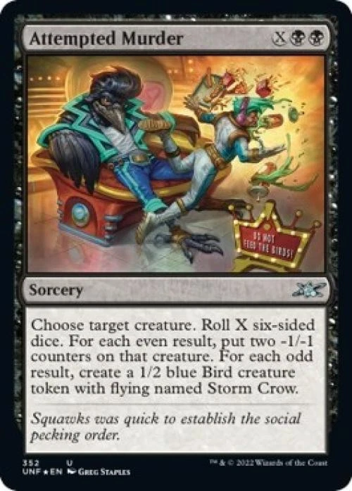 Attempted Murder (Galaxy Foil) -Foil Near Mint MTG Unfinity - Image 1 of 1