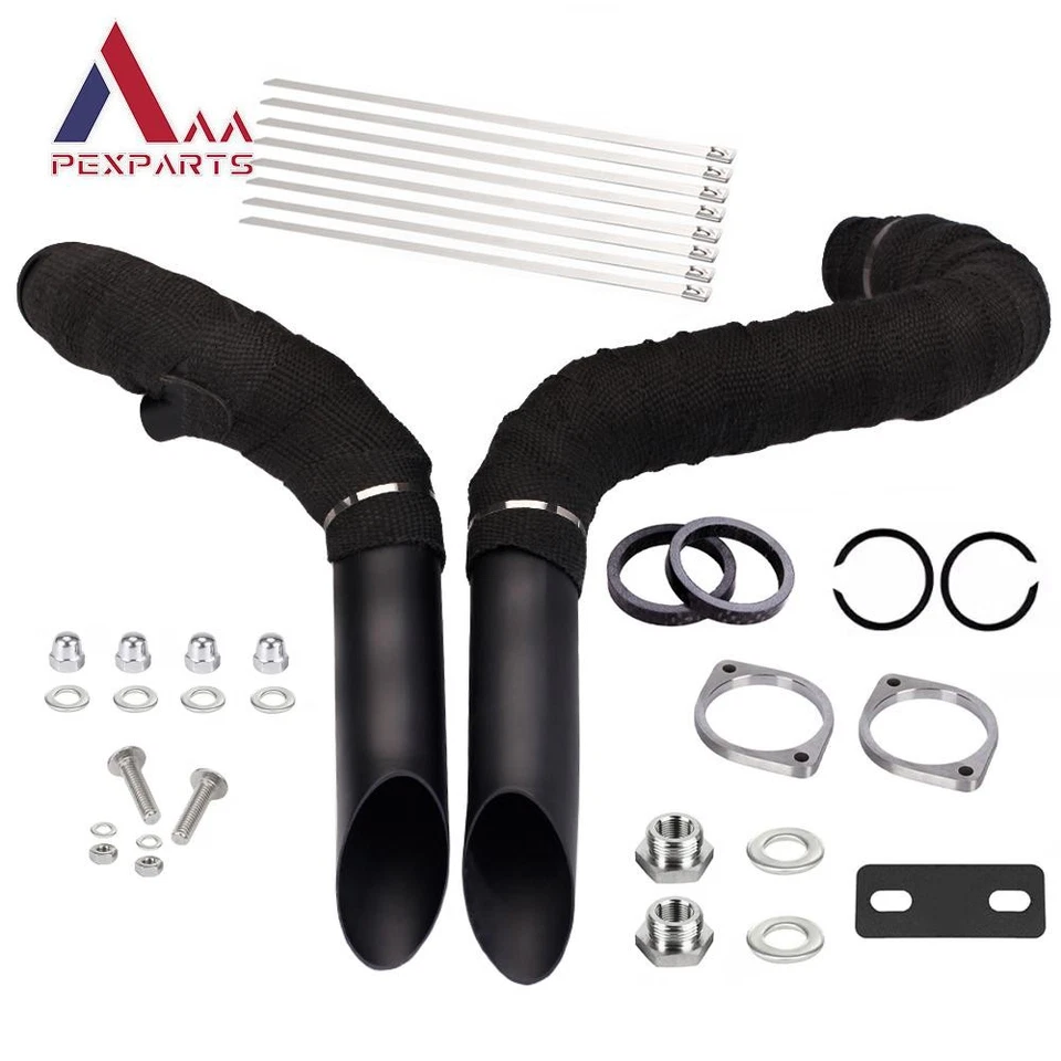 Tubos rectos negros para bicicleta de control delantero Harley 1984-2023 Sportster/Softail Foto 1 de 4