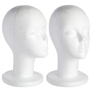 Female Foam Mannequin Head, Wig Display (11.8 in, 2 Pack) - Picture 1 of 12