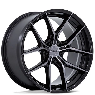 18x9.5" Niche Wheels NC279 Prodigy 5 Gloss Black with Dark Tinted Clear (S04) Foto 1 de 4