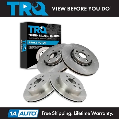 TRQ Front & Rear Brake Rotors Set For 2008-2012 Land Rover LR2 Foto 1 de 4