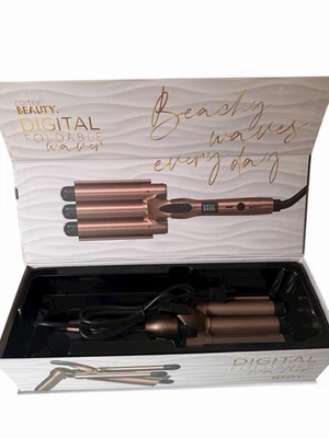Cortex Beauty Digital Foldable 3 Barrel Waver Hair Styling Tool – Rose Gold - Image 1 of 4