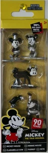 Jada Nano Metalfigs Disney 90 Years Mickey & Minnie Mouse Clarabelle Cow Pete - Picture 1 of 2
