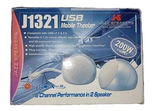 Haut-parleurs USB Jazz 200 W Corporation modèle J-1321 stéréo neufs dans leur boîte - Photo 1/9