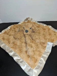 Cloud Island Puppy Dog Lovey Baby Security Blanket Brown Swirl Satin Trim - Picture 1 of 3