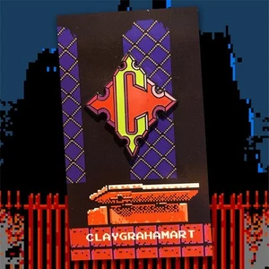 C IS FOR CASTLE HARD ENAMEL LAPEL PIN BY CLAY GRAHAM ART - Picture 1 of 1