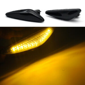 2x Smoke LED Front Side Markers Indicators Light For 16-up Mazda MX-5 09-12 RX-8