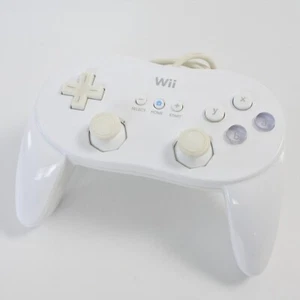Nintendo Wii Classic Controller PRO White Control Pad 1134 - Picture 1 of 4