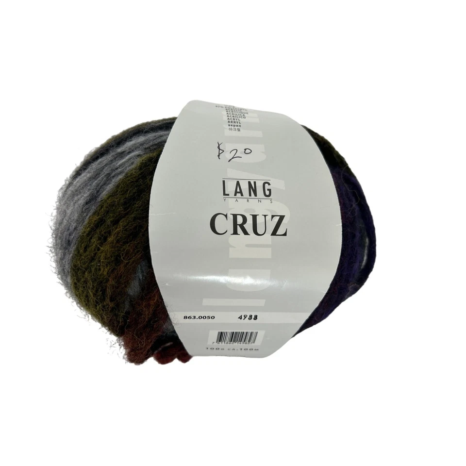 Lang Cruz Yarn Wool Acrylic Blend Bulky Yarn 100 g France AT696 - Image 1 of 4