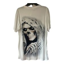 Unbranded Mens White Silky Reaper T-Shirt Size Large