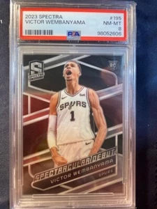 2023 Spectra Spectracular Debut #195 Victor Wembanyama PSA 8 NM-MT - Picture 1 of 1