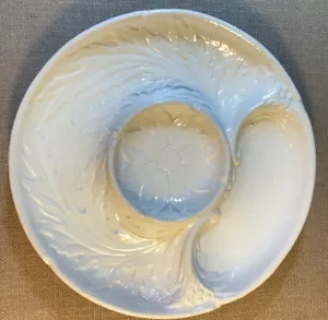 Artischockenteller Platte cremeweiß Abschnitte Made in Czechoslovakia rund - Bild 1 von 9