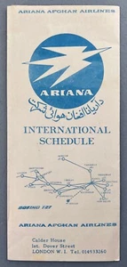ARIANA AFGHAN AIRLINES AIRLINE TIMETABLE APRIL 1971 AFGHANISTAN - Picture 1 of 4