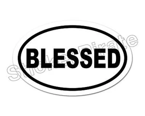 * Oval Car Magnet BLESSED Magnetic Bumper Sticker - Picture 1 of 1