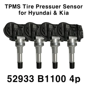 TPMS Wheel Tire Pressure Sensor 52933B1100(=529333N100) 4p Set for Hyundai Kia - Picture 1 of 4