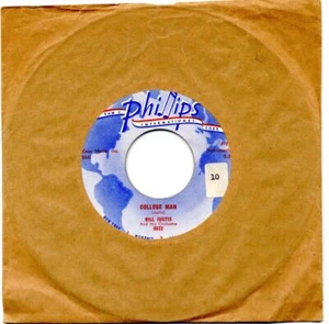 BILL JUSTIS - COLLEGE MAN / THE STRANGER - 45 RECORD - Picture 1 of 2