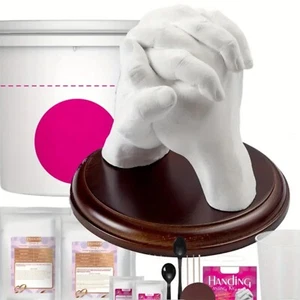 Couples' Hand Casting Kit - Lasting Plaster Hand Mold Keepsake, Unique DIY Gift - Picture 1 of 8